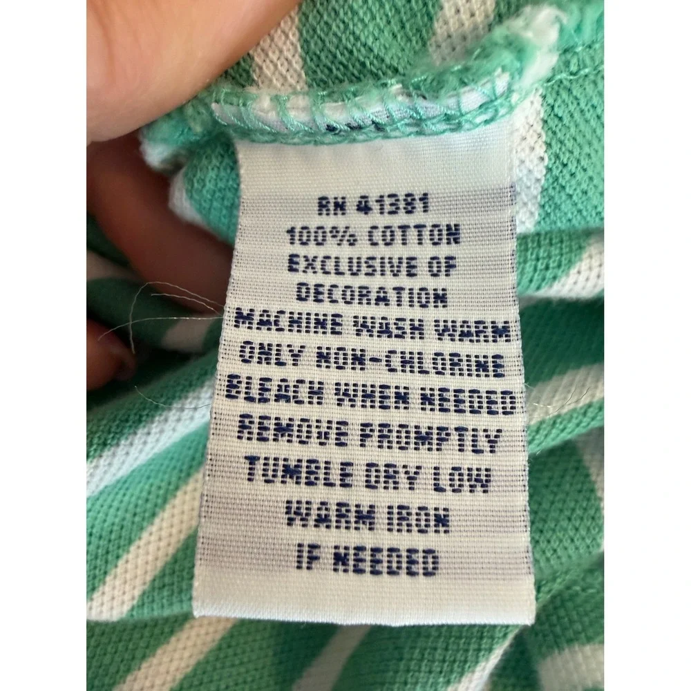 Polo Ralph‎ Lauren Men Custom Fit Striped Polo Shirt Green White Size XL